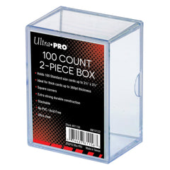 PREORDER Ultra Pro: 2-Piece 100 Count Clear Card Storage Box