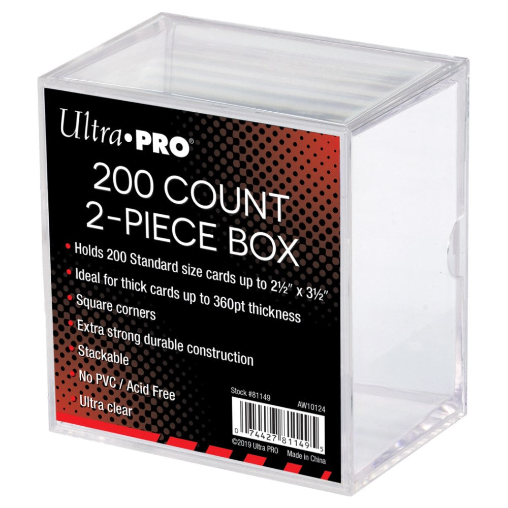 PREORDER Ultra Pro: 2-Piece 200 Count Clear Card Storage Box