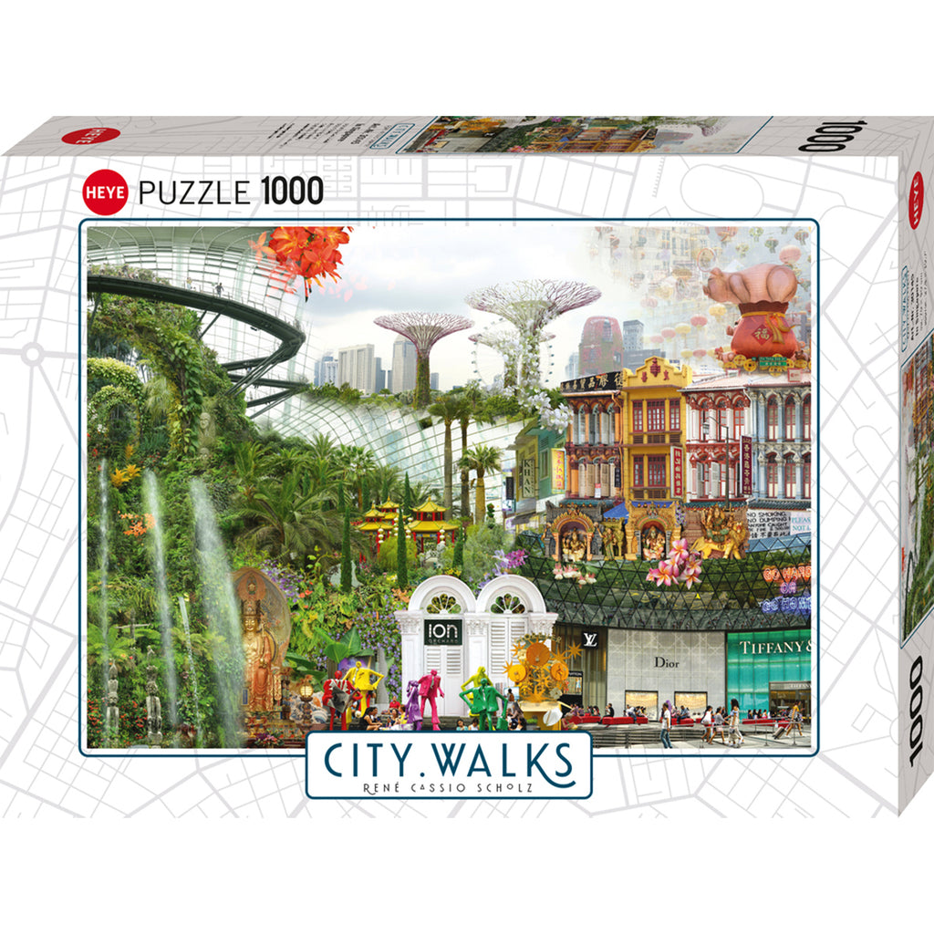 PREORDER Puzzle - Heye - City Walks - In Singapore - 1000pc