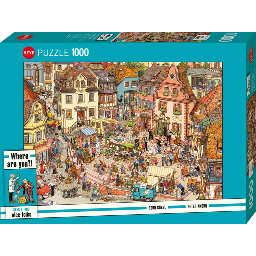 PREORDER Puzzle - Heye - Where are you?! Market Place - 1000pc