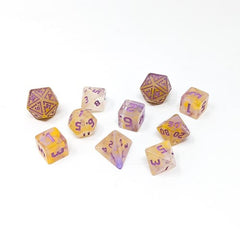 Fools Gold: Mech Dragon Yellow Purple - (Dice Set)