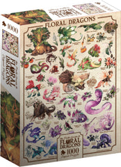 Floral Dragons 1000 Piece Puzzle