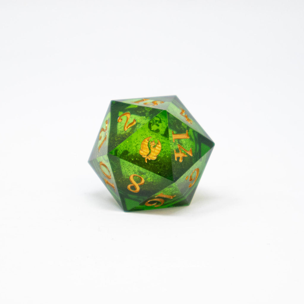 Leaf Green Liquid Core d20