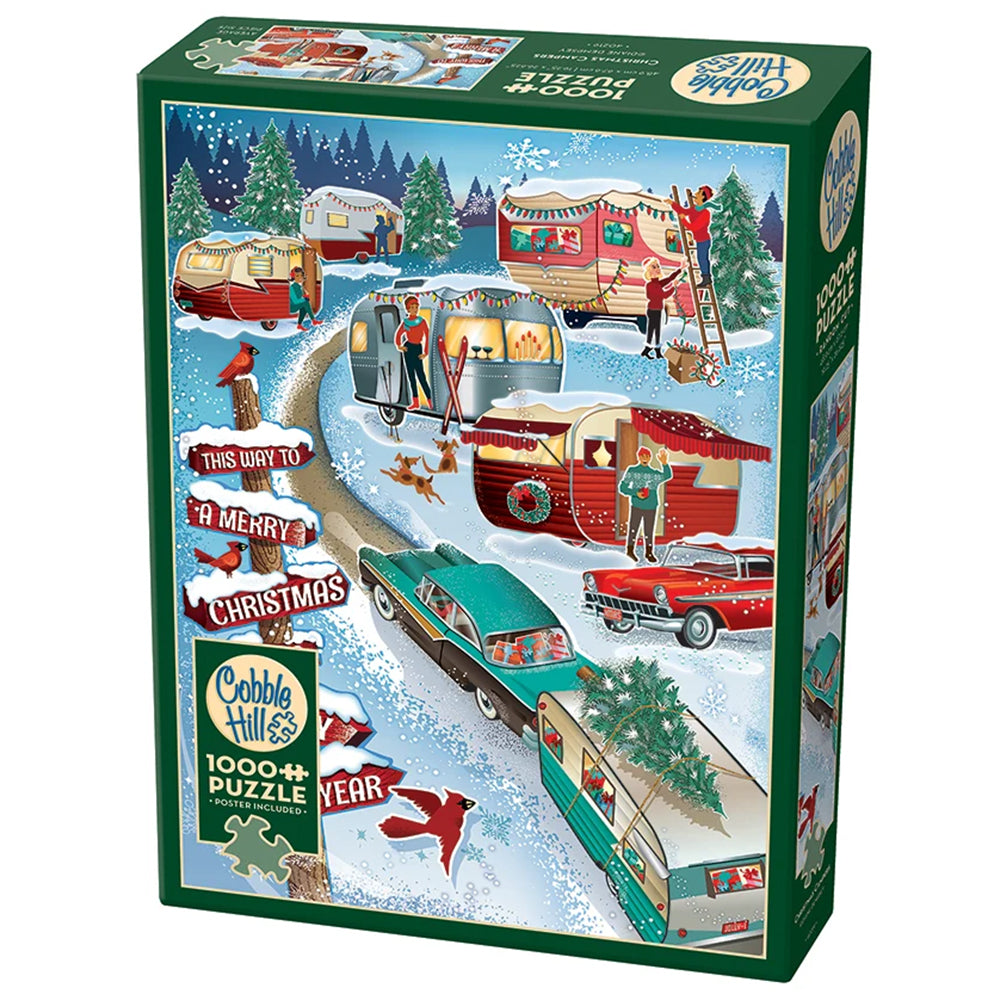 Puzzle - Cobble Hill - Christmas Campers - 1000pc