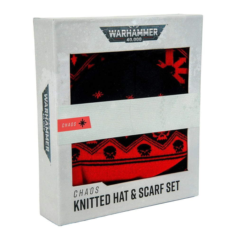 PREORDER Warhammer Chaos Knitted Hat and Scarf Set