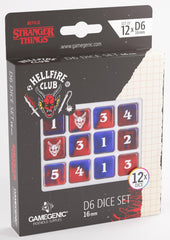 Gamegenic Stranger Things - Hellfire Club D6 Dice Set (12x) - 16mm