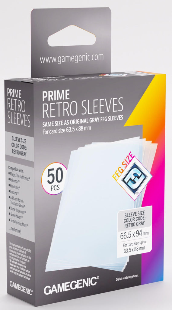 Gamegenic Prime Retro Card Sleeves - (66.5mm x 94mm) (50 Sleeves Per Pack)