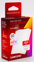 Gamegenic Board Game Card Sleeves - CATAN English Clear Matte (56mm x 82mm) (60 Sleeves Per Pack)