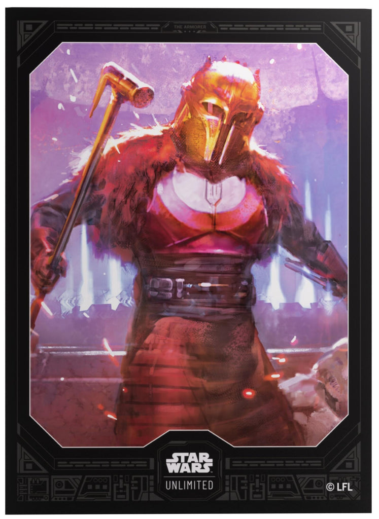 PREORDER Gamegenic Star Wars Unlimited - Premium Art Sleeves the Armorer (66mm x 92 mm) (62 Sleeves Per Pack)
