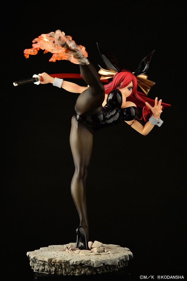 PREORDER Fairy Tail Erza Scarlet High Kick Version Black Bunny 1/6 Scale