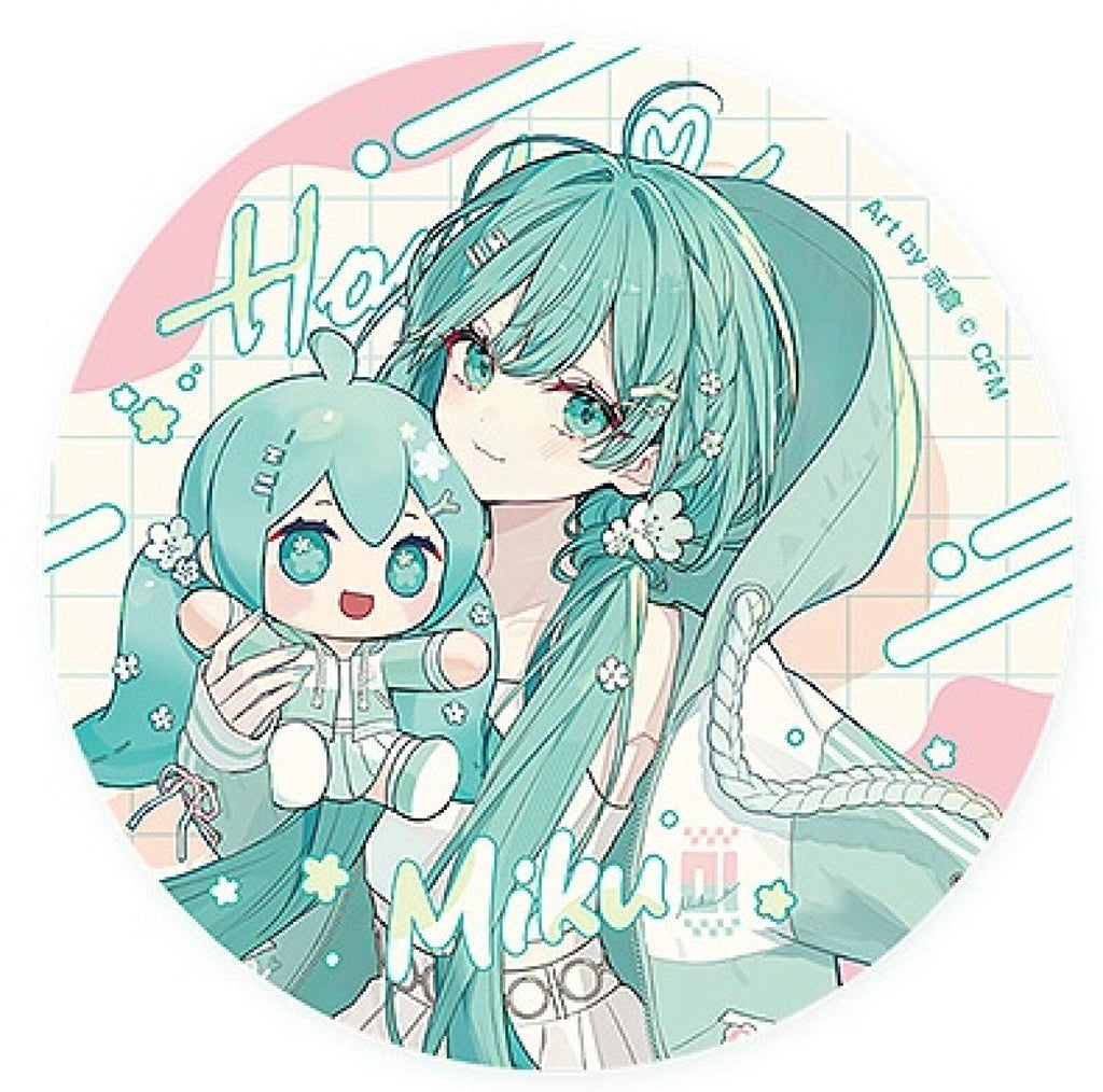 PREORDER Character Vocal Series 01 Hatsune Miku Miku Hug Series Pinback Button Flower Version