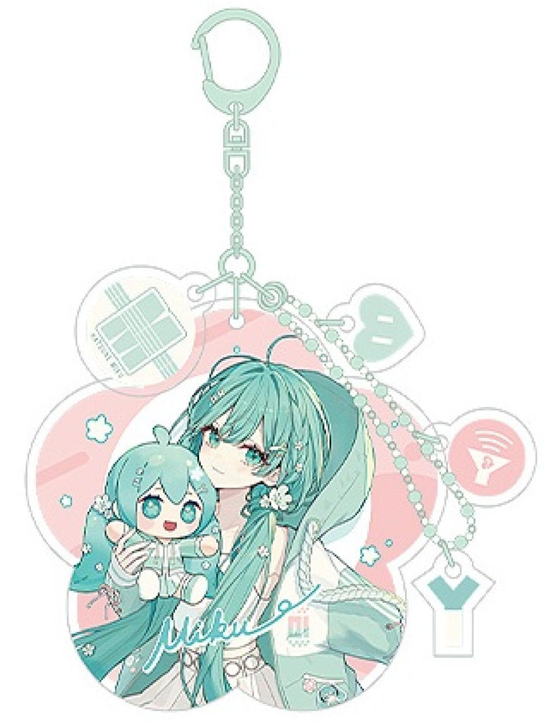 PREORDER Character Vocal Series 01 Hatsune Miku Miku Hug Series Acrylic Keychain Flower Version