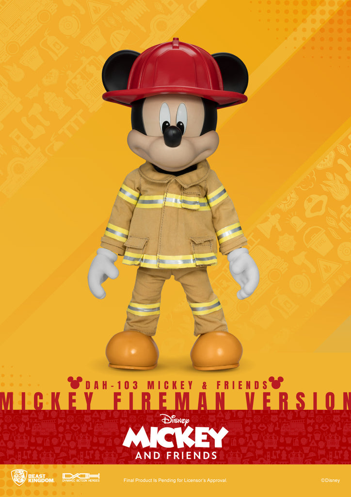 Beast Kingdom Dynamic Action Heroes Mickey & Friends Mickey Mouse Fireman Version