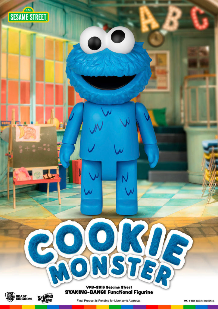 PREORDER Beast Kingdom Piggy Bank Vinyl Large SYAKING-BANG!! Functional Figurine Sesame Street Cookie Monster