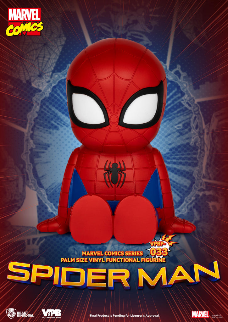 PREORDER Beast Kingdom Piggy Bank MARVEL COMICS Series Palm Size Vinyl Functional Figurine Spiderman