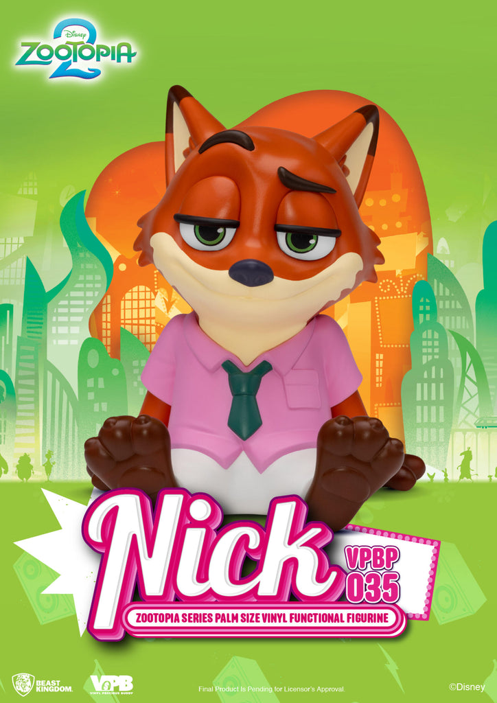 PREORDER Beast Kingdom Piggy Bank Zootopia Series Palm Size Vinyl Functional Figurine Nick