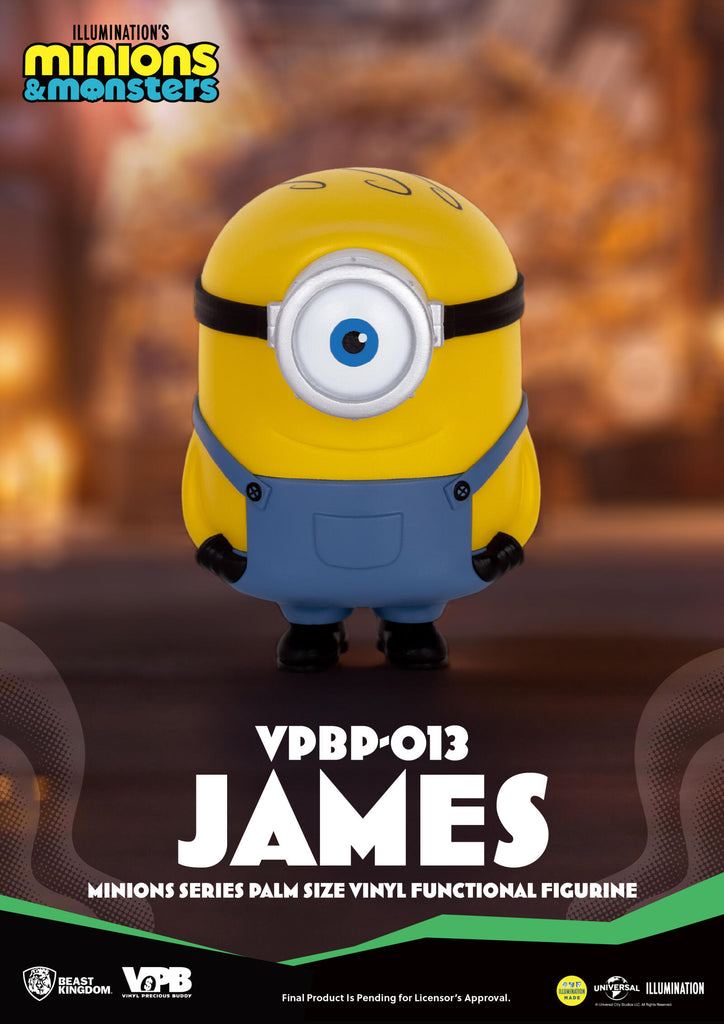PREORDER Beast Kingdom Piggy Bank Minions Series Palm Size Vinyl Functional Figurine James