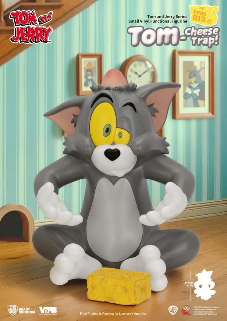 PREORDER Beast Kingdom Piggy Bank Tom and Jerry Series Palm Size Vinyl Functional Figurine Tom Cheese Trap