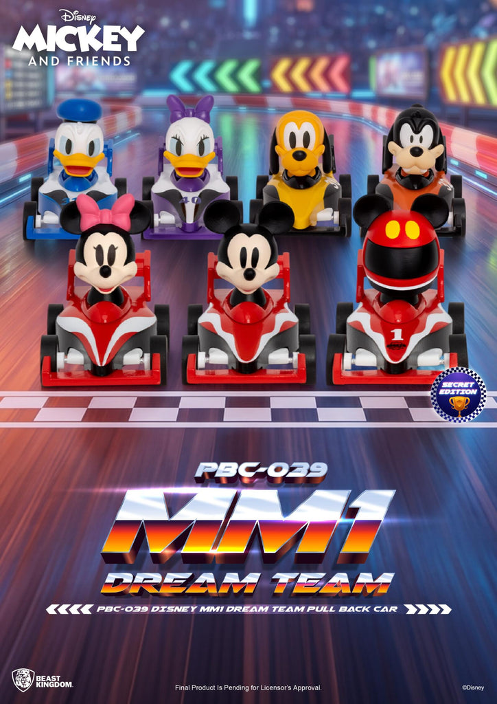 PREORDER Beast Kingdom Pull Back Car Series Disney MM1 Dream Team Blind Box Set (6 in the Assortment)