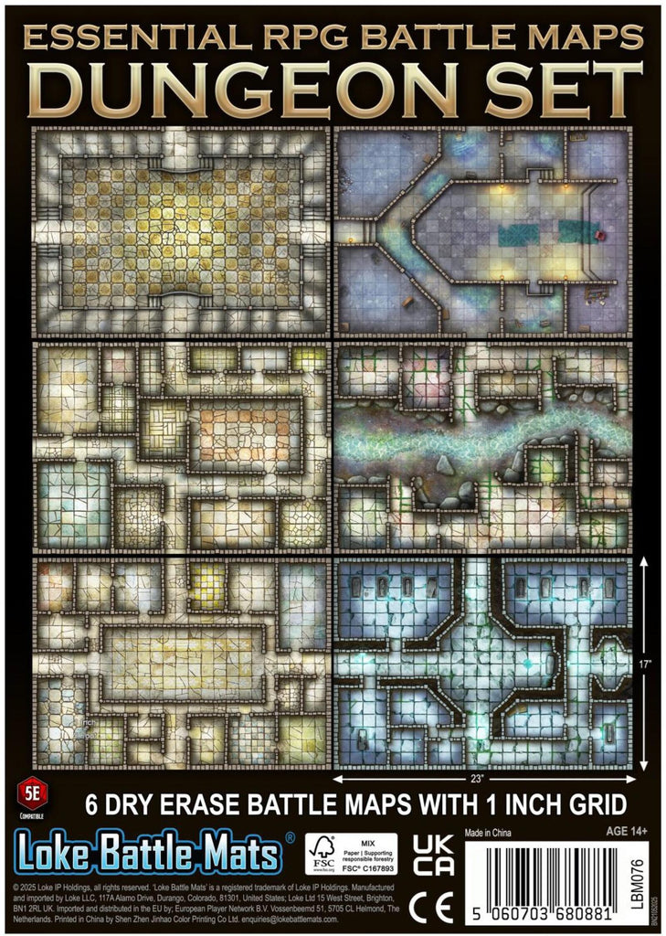 PREORDER Essential RPG Battle Maps Dungeon Set