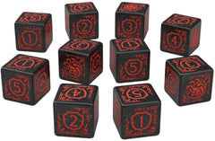 Game of Thrones - Targaryen 10xD6 Dice Set