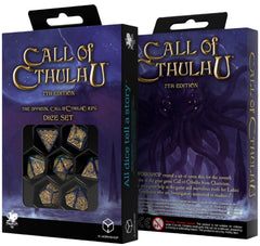 Call of Cthulhu 7th Edition Blue Green & Gold Dice Set