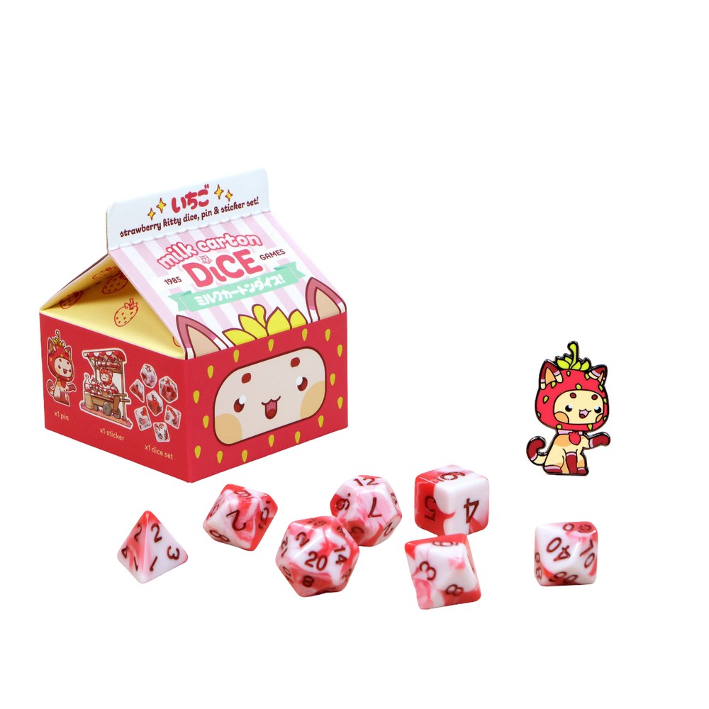 PREORDER Fruit Meadows - Kawaii Cat Milk Carton-Strawberry