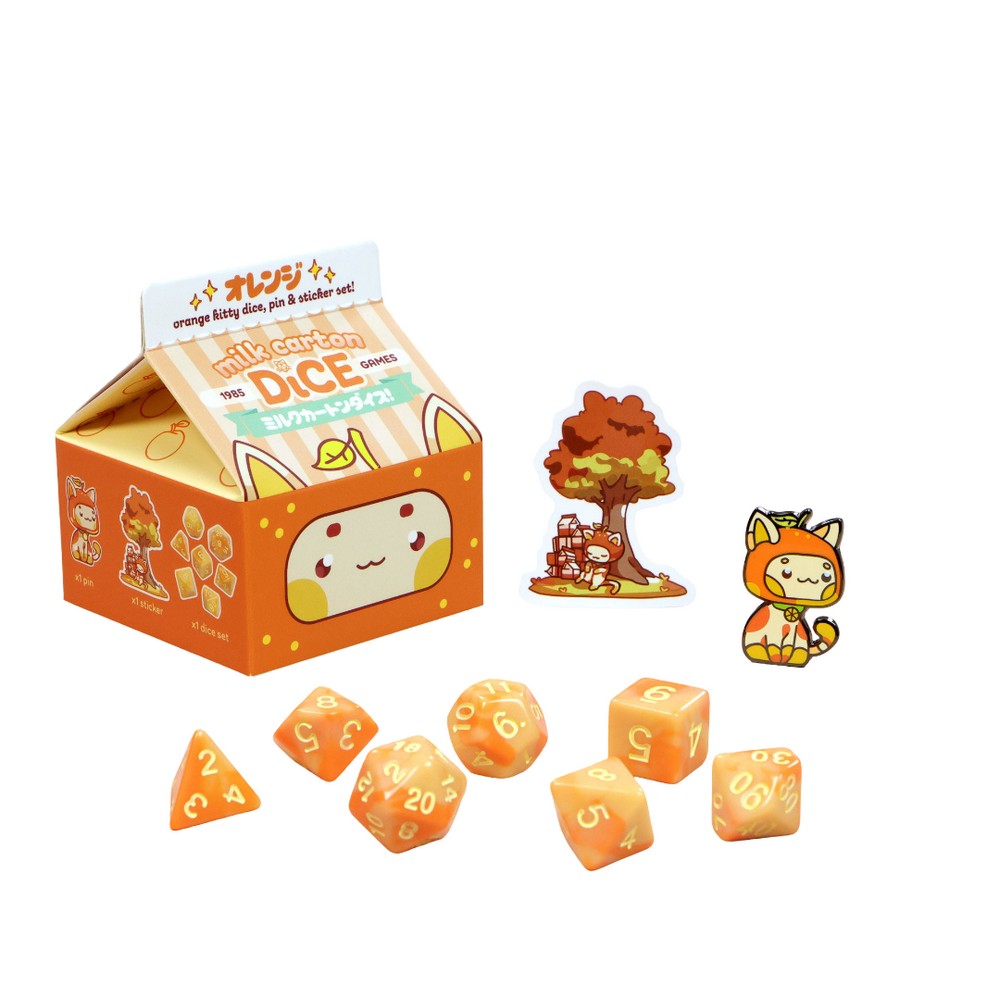 PREORDER Fruit Meadows - Kawaii Cat Milk Carton-Orange