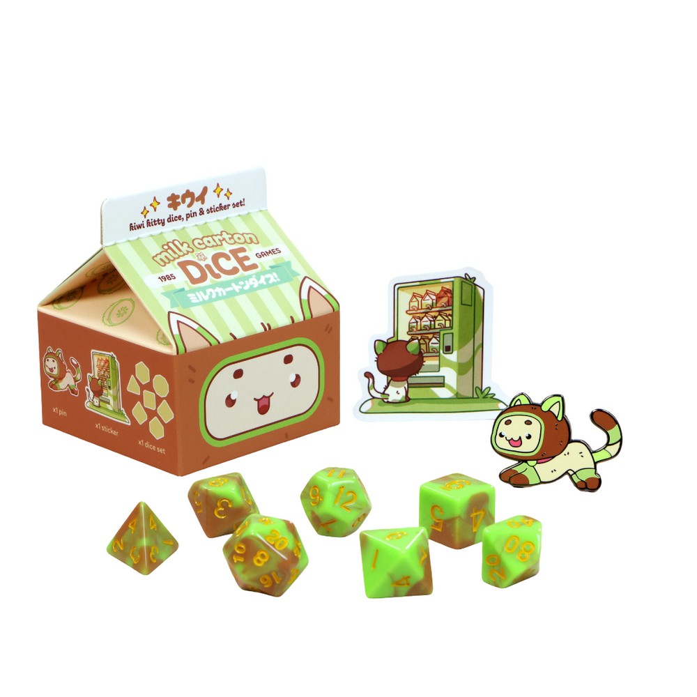 PREORDER Fruit Meadows - Kawaii Cat Milk Carton-Kiwi