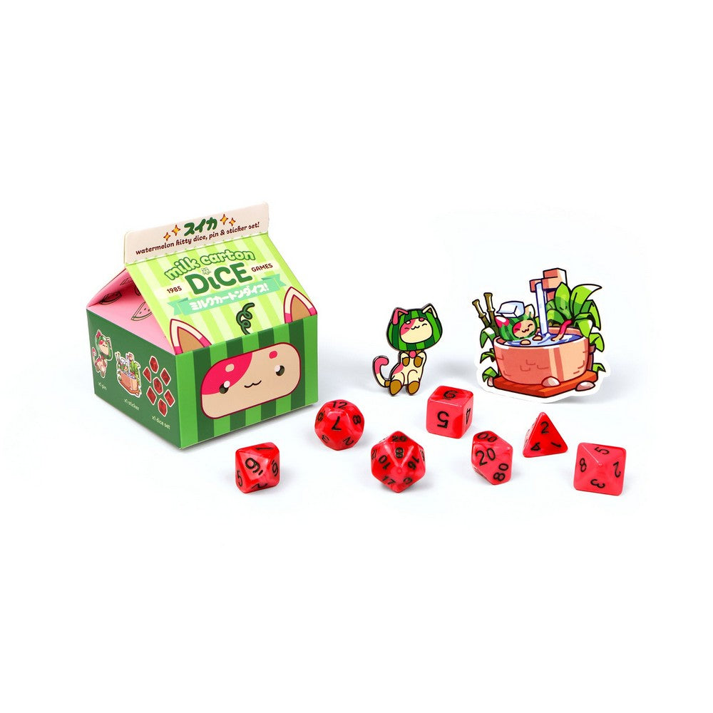PREORDER Fruit Meadows - Kawaii Cat Milk Carton-Watermelon
