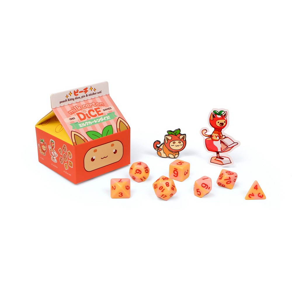 PREORDER Fruit Meadows - Kawaii Cat Milk Carton-Peach
