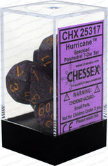 D7-Die Set Dice Speckled Polyhedral Hurricane (7 Dice in Display)