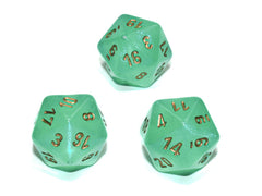 Chessex D20 Dice Borealis Polyhedral Light Green/gold Luminary d20