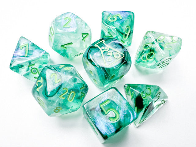 CHX 30054 D7-Die Set Borealis Polyhedral Kelp/light green Luminary 7-Die Set (with bonus die)