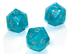 Chessex D20 Dice Cirrus Polyhedral Aqua/silver d20