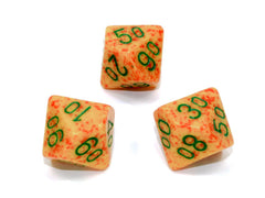 Chessex Tens 10 Dice Speckled Polyhedral Lotus Tens 10