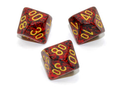Chessex Tens 10 Dice Speckled Polyhedral Mercury Tens 10