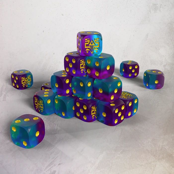 PREORDER One page Rules - Grimdark Future  - Saurian Starhost - Resin Dice Set (20)