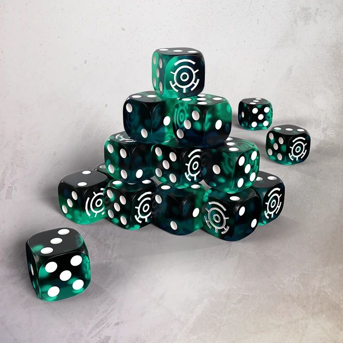PREORDER One page Rules - Grimdark Future - Robot Legions -  Resin 16mm Dice Set (20)