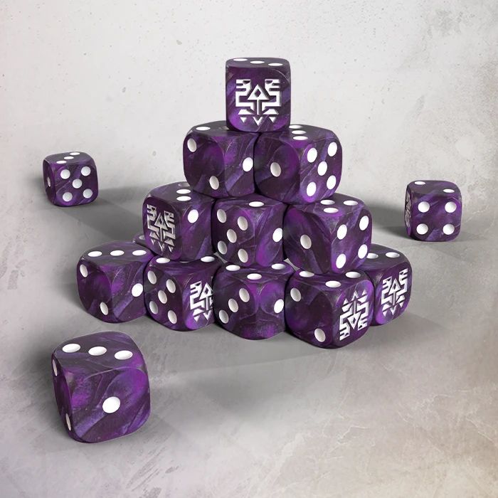 PREORDER One page Rules - Grimdark Future  - Saurian Starhost - Dice Set (20)