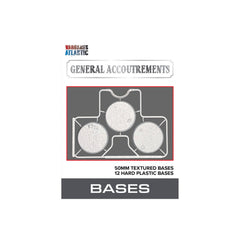 Wargames Atlantic - 50mm Textured Bases (3mm Bevel)