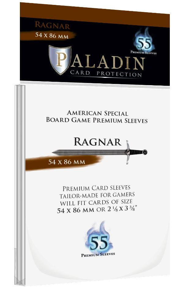 Paladin Premium Ragnar Clear Sleeves - (54 x 86 mm) (100 Sleeves Per Pack)