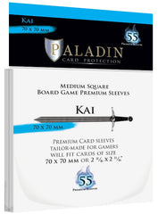 Paladin Premium Kai Clear Sleeves - (70 x 70 mm) (100 Sleeves Per Pack)