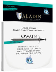 Paladin Premium Owain Clear Sleeves - (80 x 80 mm) (100 Sleeves Per Pack)