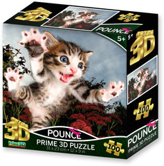 Prime3D Pounce Kitten - 100 Piece 3D Puzzle