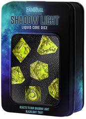 MDG Shadow Light UV Reactive Elixir Liquid Core Dice Set