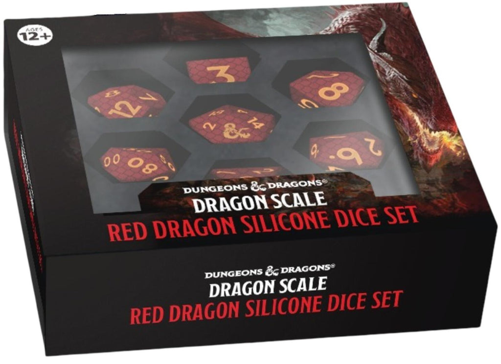 PREORDER MDG D&D Dragon Scale Silicone Dice Set - Red