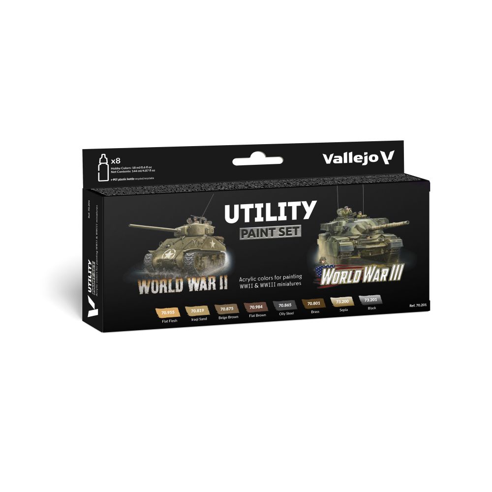 PREORDER Vallejo - Model Colour - Utility Paint Set Wwii & Wwiii WWII 6 Colour Set