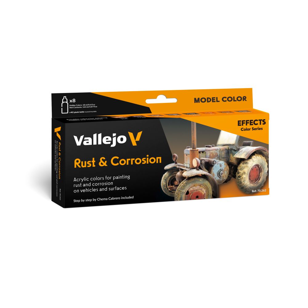 PREORDER Vallejo - Model Colour - Rust & Corrossion By Chema Cabrero Effects 8 Colour Set