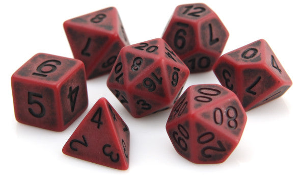 Die Hard Dice Polymer RPG Polyhedral Set - Blood Ancient